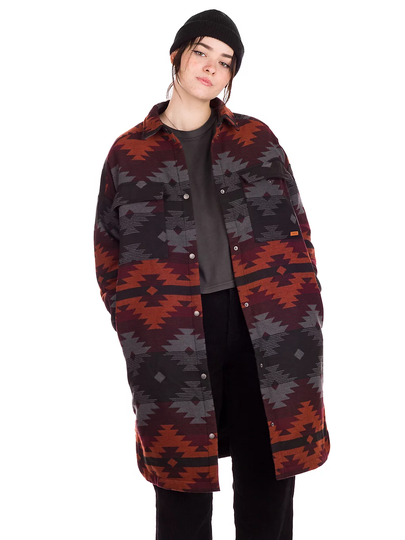 Iriedaily Team Sherpa Coat anthra red