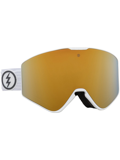 Electric Kleveland II White Tron Goggle gold chrome+yellow
