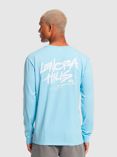 Quiksilver X Stranger Things Lenora Hills Surf Club Long Sleeve T-Shirt airy blue