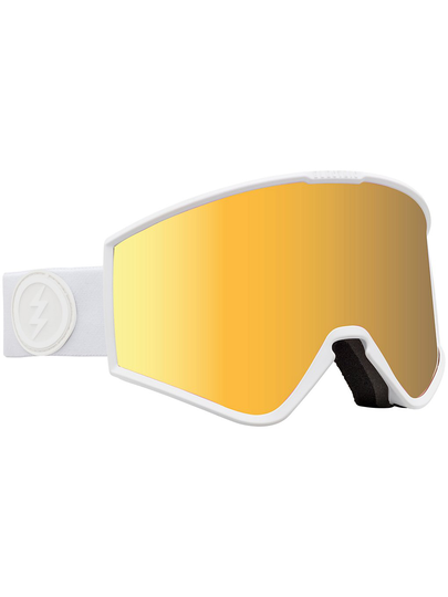 Electric Kleveland Matte White Goggle gold chrome