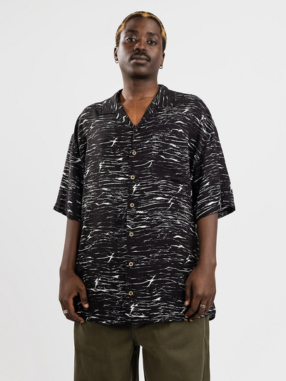 Quiksilver X Stranger Things Veinscose Shirt upside down static black