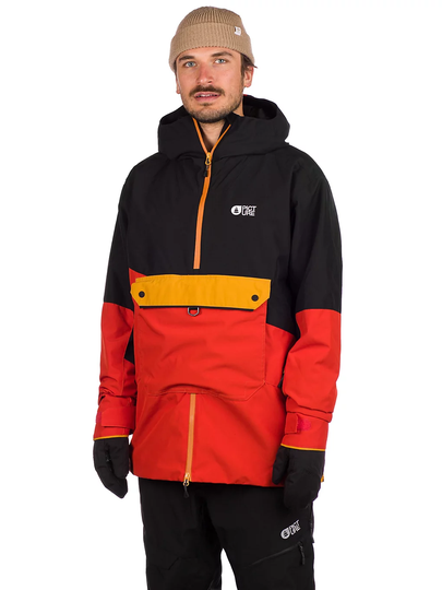 Picture Trifid Anorak black/pumpkin red
