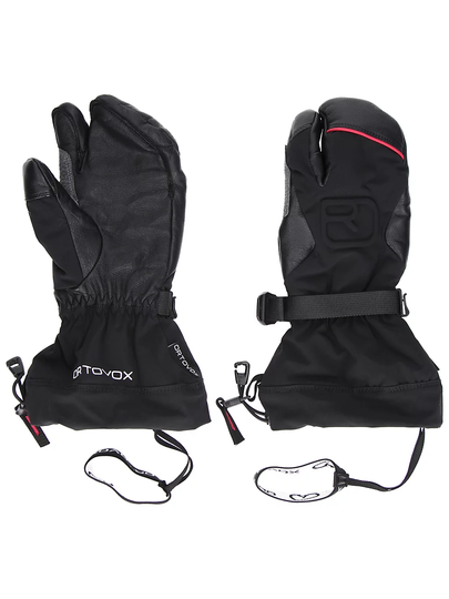 Ortovox Merino Freeride 3 Finger Mittens black raven