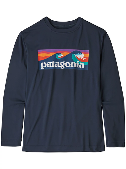 Patagonia Cap Cool Daily Longsleeve Lycra boardshort logo new navy