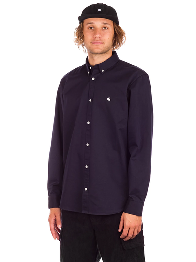 Carhartt WIP Madison Shirt dark navy/wax