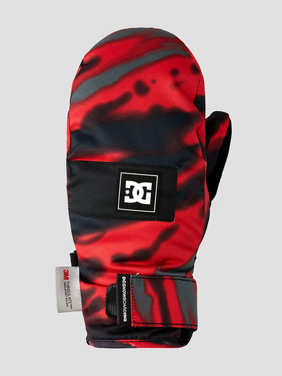 DC Franchise Mittens angled tie dye racing red