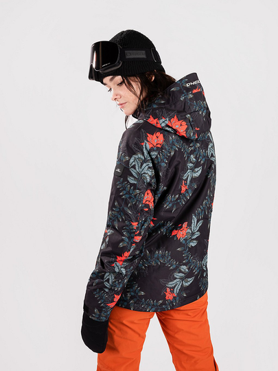 O'Neill Adelite Jacket black aop w/ green
