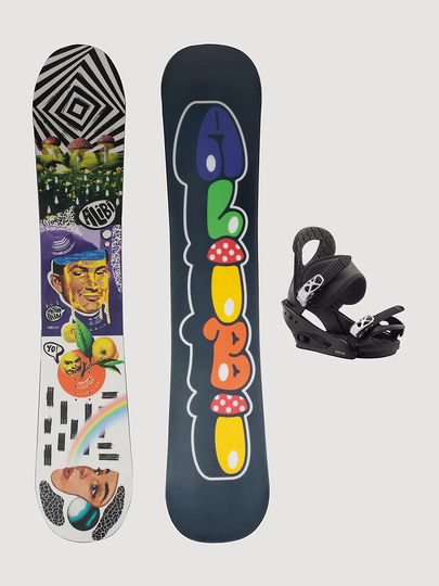 Alibi Snowboards Brain Rain 135 + Burton Citizen S 2023 Snowboard Set uni