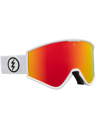 Electric Kleveland.S Matte White Goggle red chrome+light green
