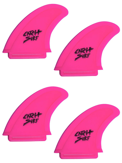 Catch Surf Hi-Perf Safety Edge Quad Fin Set hot pink