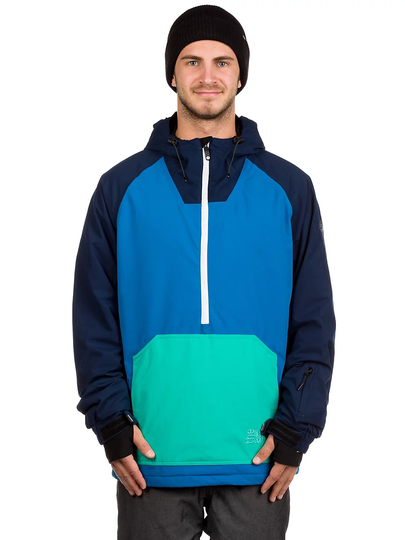 Light Rail Anorak faience blue/navy/mint