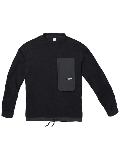 FW Root Light Sherpa Crew Fleece Pullover slate black