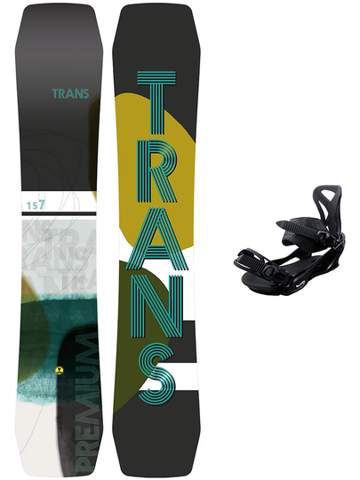 TRANS Premium 147 + Team Pro M Black 2023 Snowboard Set curry