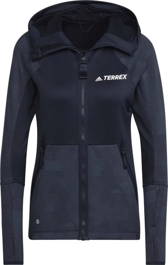 Women's Terrex Tech Flooce Hooded Hiking Fleece Jacket