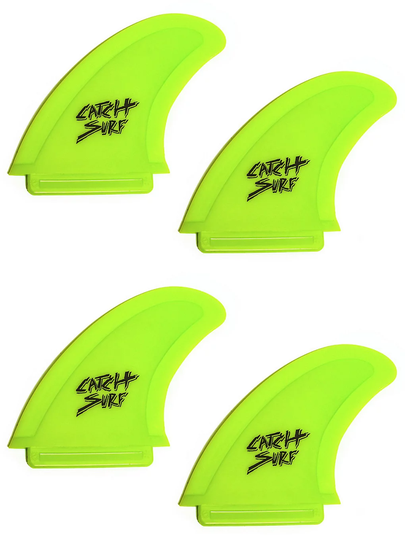 Catch Surf Hi-Perf Safety Edge Quad Fin Set lime