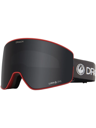 Dragon PXV2 Block Red (+Bonus Lens) Goggle dark smoke + rose