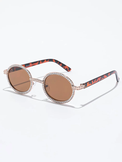 Empyre Bling Round Brown Sunglasses brown