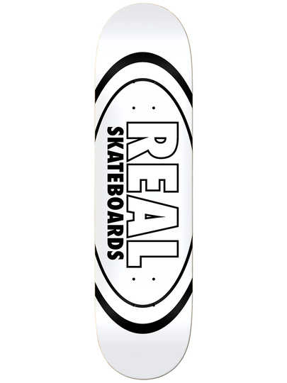 Real Team Classic Oval 8.38" Skateboard Deck white