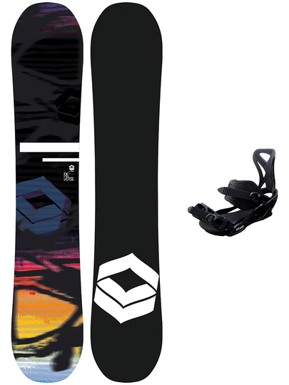 FTWO Reverse 162W + Sonic Pro L Black 2023 Snowboard Set sunset