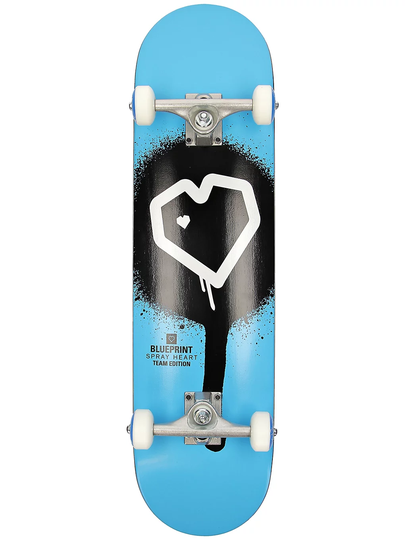 Blueprint Spray Heart 8" Complete blue