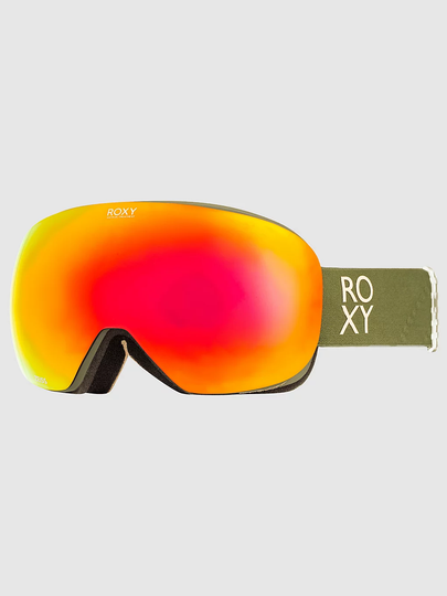 Roxy Popscreen Color Luxe Burnt Olive Goggle burnt olive