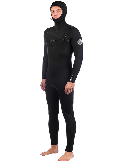 Rip Curl Dawn Patrol Hood 5/4 Chest Zip Wetsuit black