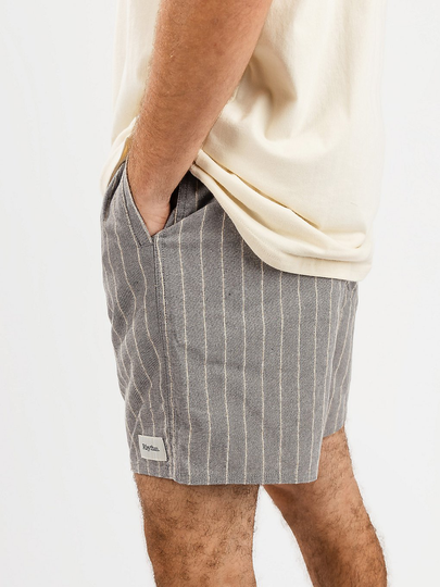 Rhythm Linen Stripe Jam Shorts silver