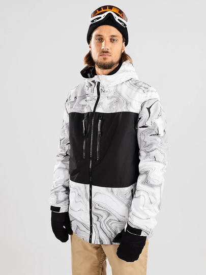 Aperture Penny Jacket white marble/black