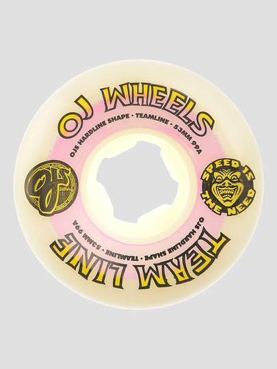OJ Wheels Team Line Original Hardline 99A 53mm Wheels white/purple/yellow